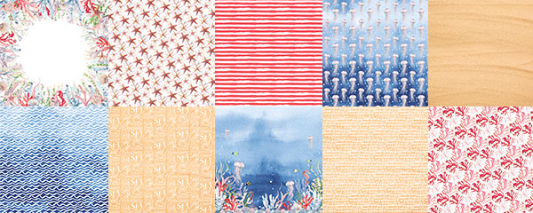 Коллекция бумаги для скрапбукинга Sea soul, , 30,5см x 30,5 см, 10 листов - Фото 0