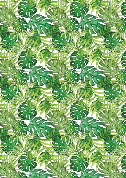 Overlay z nadrukiem do scrapbookingu, „Green wild tropics" - Fabrika Decoru