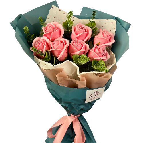 bouquet of 7 soft pink roses “princess”