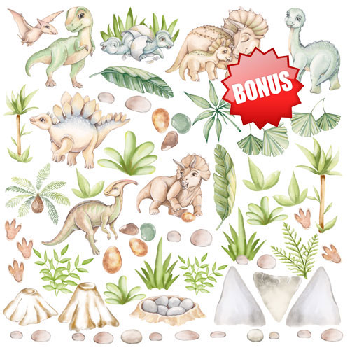 Колекція паперу для скрапбукінгу Dinosauria, 30,5 см x 30,5 см, 10 аркушів - фото 11
