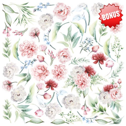 Double-sided scrapbooking paper set Peony garden 8"x8", 10 sheets - foto 11
