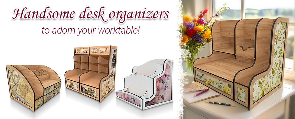 New organizers with decoupage en