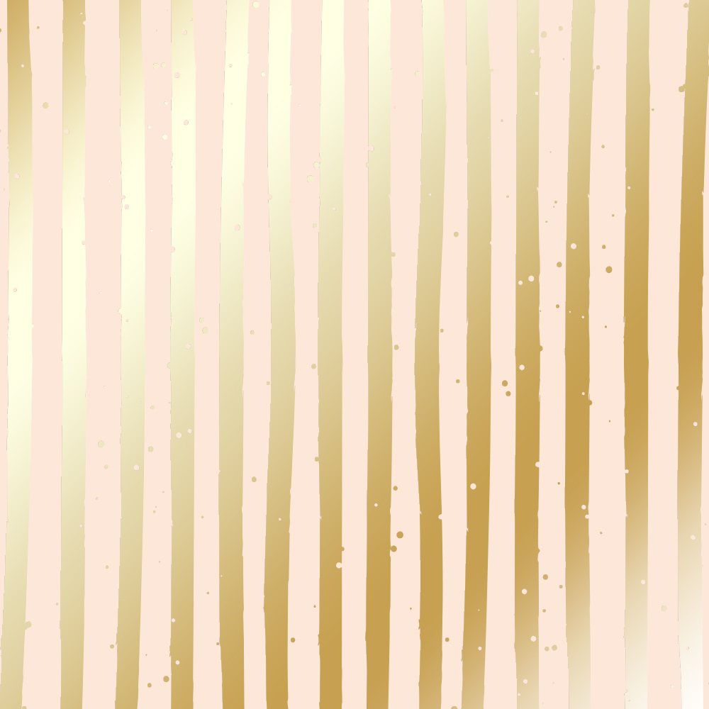 Blatt einseitig bedrucktes Papier mit Goldfolienprägung, Muster Golden Stripes Beige, 12"x12" - Fabrika Decoru