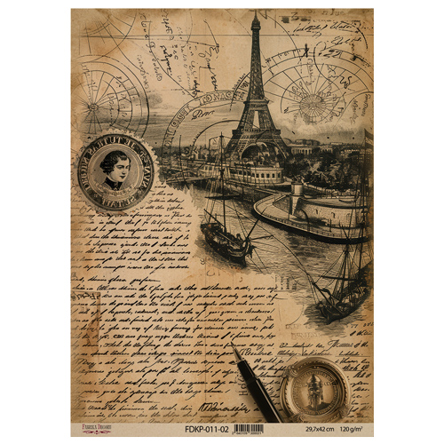 Zestaw jednostronnego kraftowego papieru do scrapbookingu Vintage Europe 42x29,7 cm, 10 arkuszy  - foto 4  - Fabrika Decoru