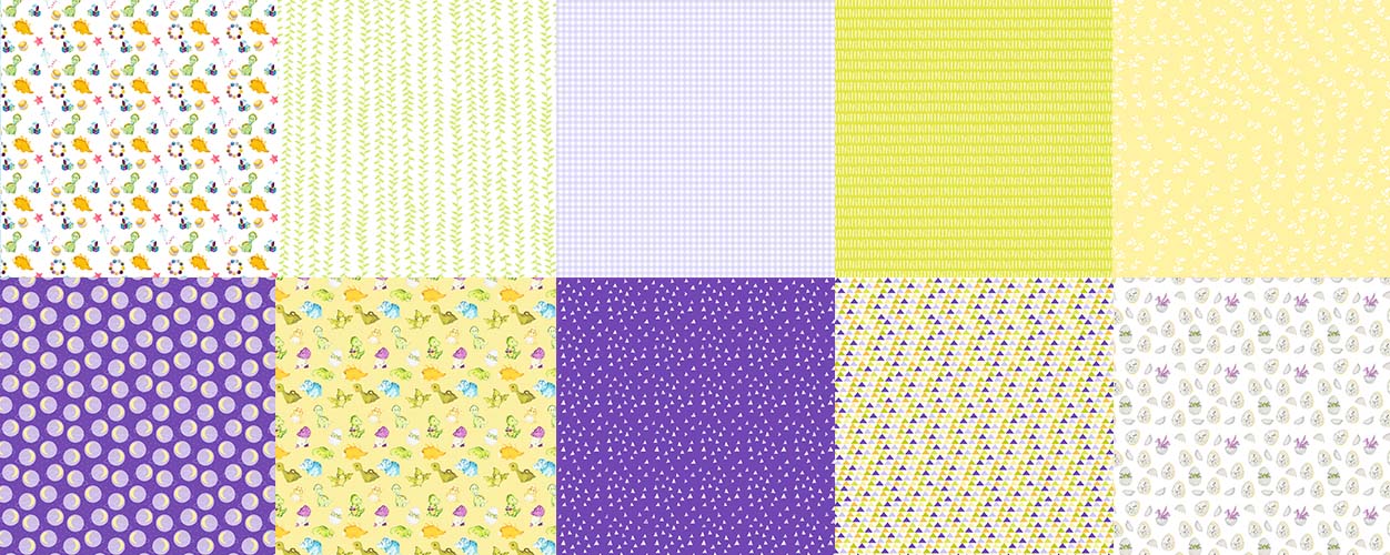 Double-sided scrapbooking paper set  Dino baby 8"x8" 10 sheets - foto 0