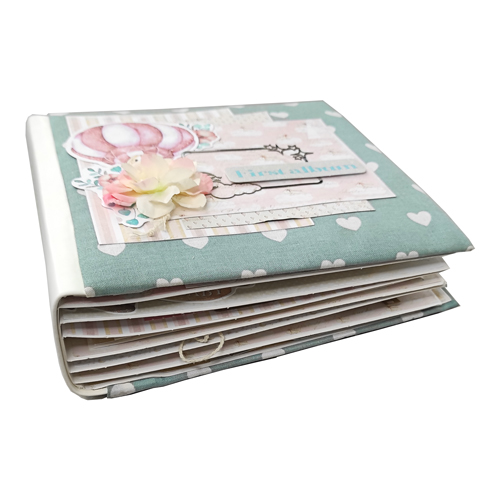 Zestaw DIY do tworzenia dziecięcego scrapbooking albumu "Dreamy Baby Girl", 20cm x 20cm, #08 - foto 1  - Fabrika Decoru