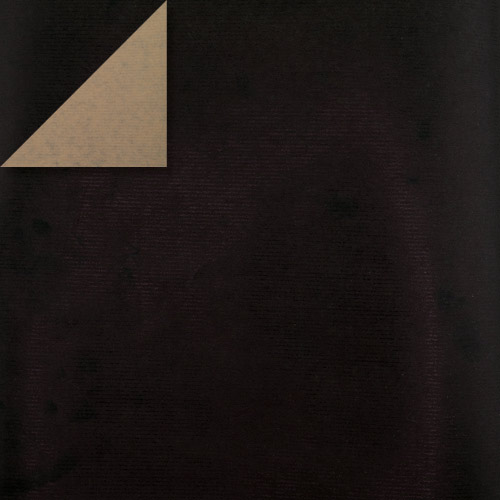 Arkusz dwustronnego kraft papieru z wzorem "Czarny/Kraft" - Fabrika Decoru