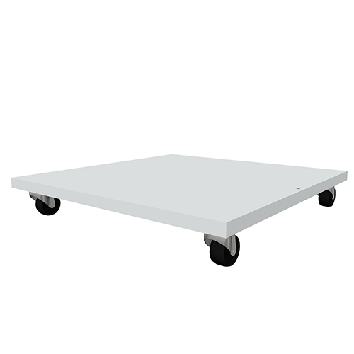 Mobile platform for cabinets, 400 x 400 x 16mm, color White
