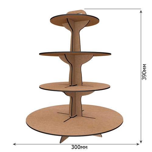 Stojak na słodycze na 4 poziomy z uchwytem, 390 х 290 mm, #409 - foto 0  - Fabrika Decoru