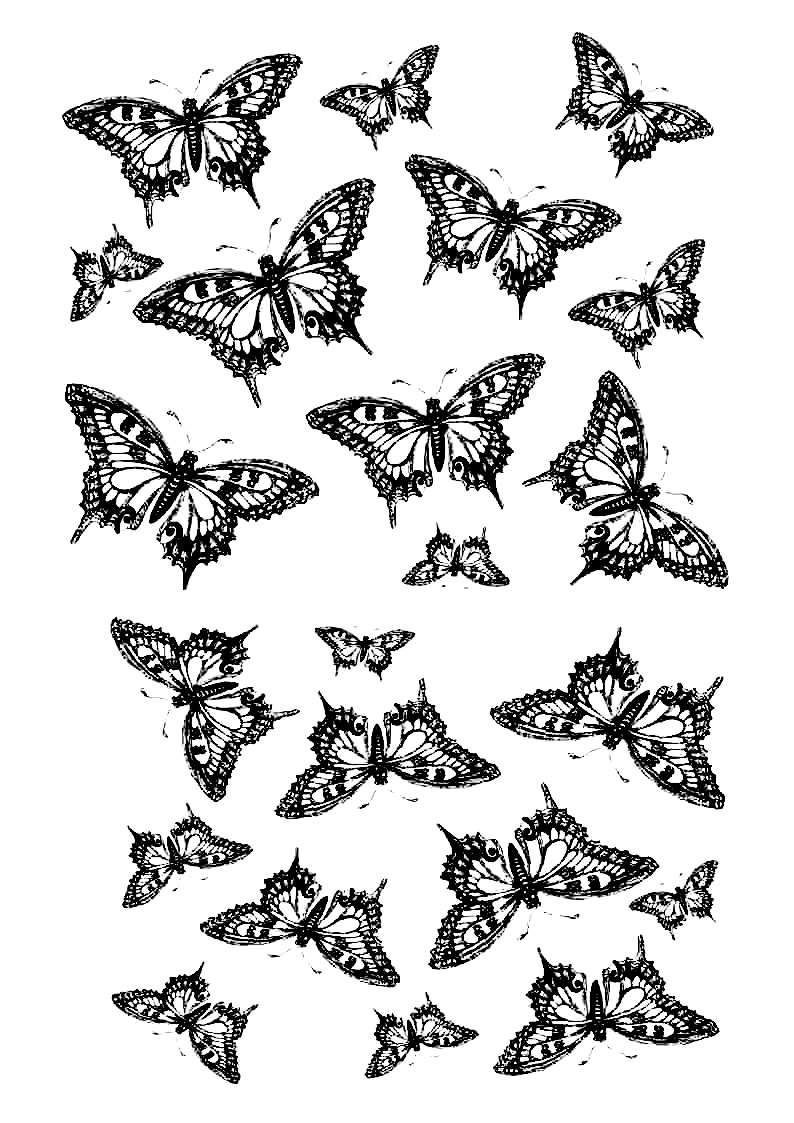 Overlay "Schmetterlinge" 21х29,7 сm - Fabrika Decoru