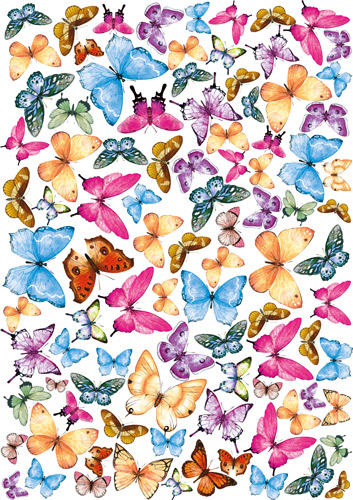 Overlay "Schmetterlinge 3D" 21х29,7 сm - Fabrika Decoru