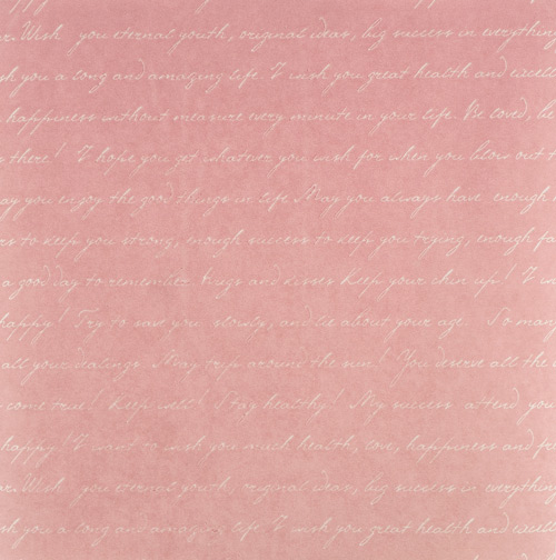 Kraftpapierbogen 12"x12" Buchstabe auf Rosa - Fabrika Decoru
