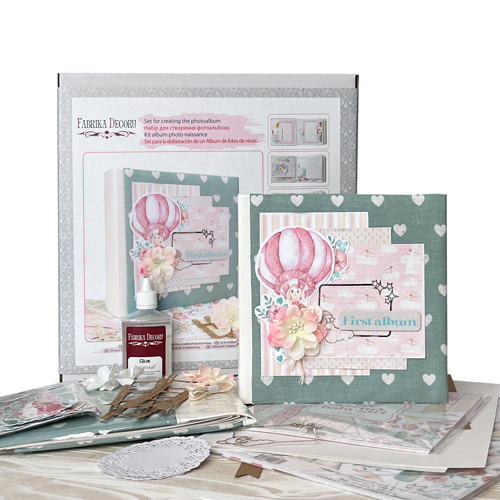 diy scrapbooking album kit "dreamy baby girl", 20cm x 20cm, #08