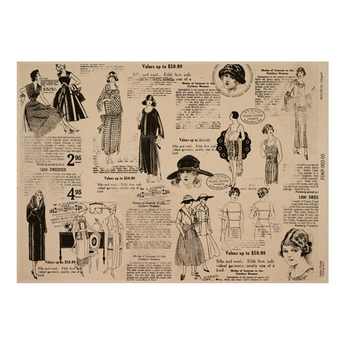 Kraftpapierbogen Vintage women's world #03, 42x29,7 cm - Fabrika Decoru