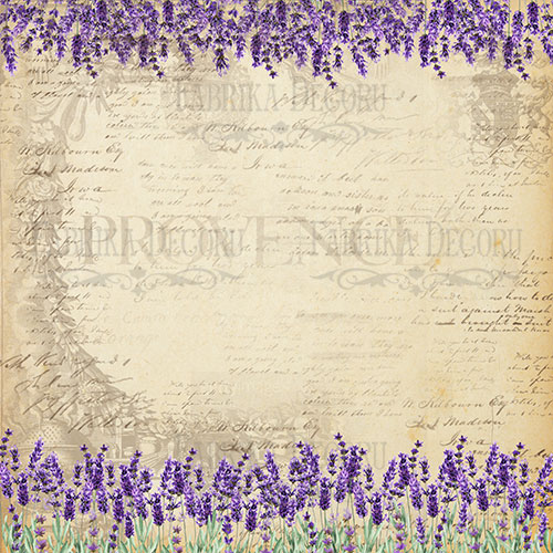 Doppelseitiges Scrapbooking-Papierset Lavender Provence, 20 cm x 20 cm, 10 Blätter - foto 6  - Fabrika Decoru