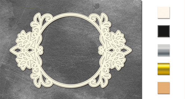 3D-tekturka Okrągła rama z ornamentem #558 - Fabrika Decoru