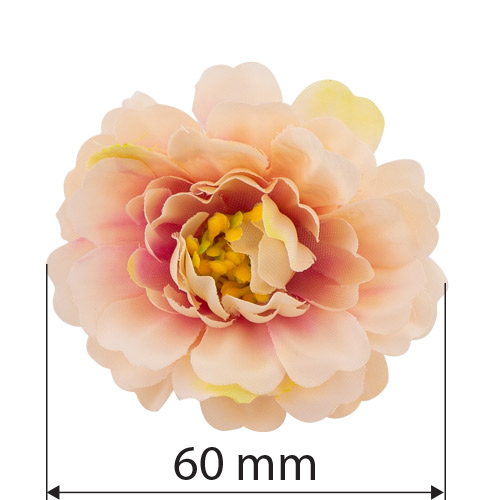 Pfingstrose Blume Creme mit hellrosa, 1St - foto 1  - Fabrika Decoru