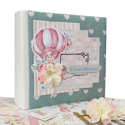 Zestaw DIY do tworzenia dziecięcego scrapbooking albumu "Dreamy Baby Girl", 20cm x 20cm, #08 - foto 0  - Fabrika Decoru