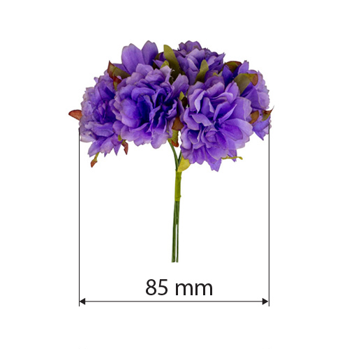 Набір квітів черешні, фіолетові, 6 шт - фото 0