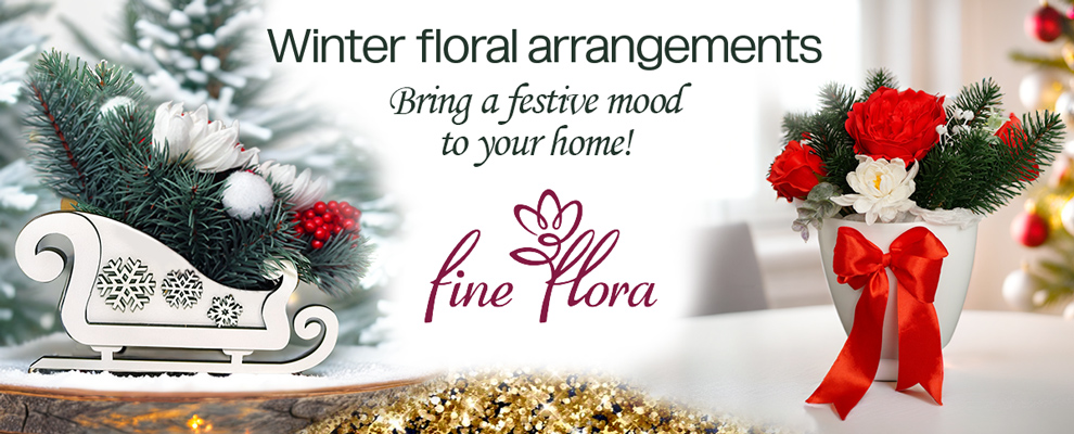 Winter floral decor en