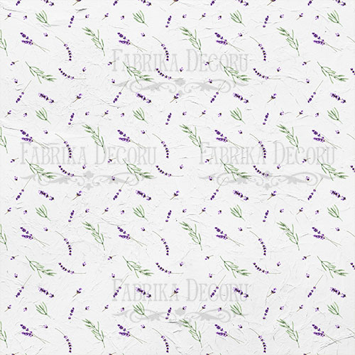 Doppelseitiges Scrapbooking-Papierset Lavender Provence, 20 cm x 20 cm, 10 Blätter - foto 8  - Fabrika Decoru