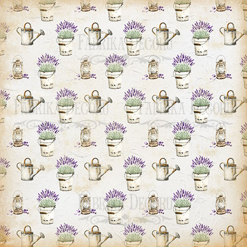 Doppelseitiges Scrapbooking-Papierset Lavender Provence, 20 cm x 20 cm, 10 Blätter - foto 3  - Fabrika Decoru