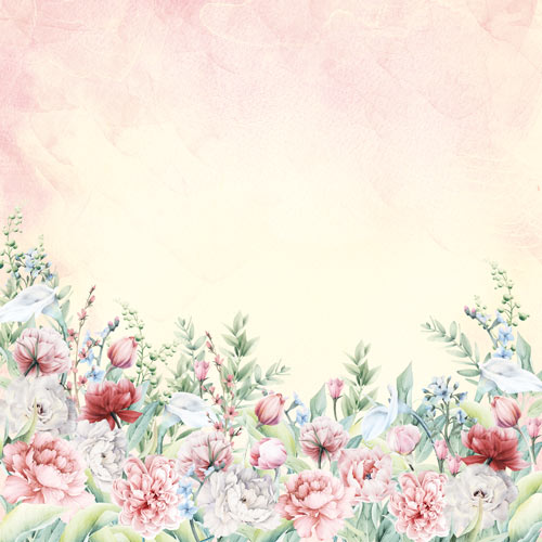 Double-sided scrapbooking paper set Peony garden 8"x8", 10 sheets - foto 4