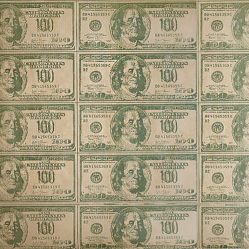 Arkusz kraft papieru z wzorem "Dolar" - Fabrika Decoru
