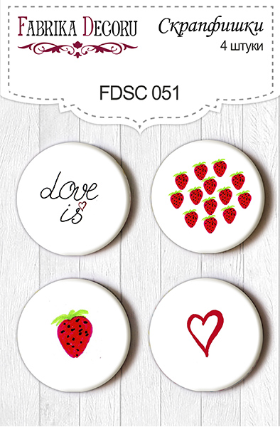 Set of 4pcs flair buttons for scrabooking #051