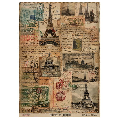 Zestaw jednostronnego kraftowego papieru do scrapbookingu Vintage Europe 42x29,7 cm, 10 arkuszy  - foto 3  - Fabrika Decoru