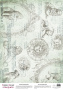 Deco Pergament farbiges Blatt Vintage Gorgons and lions, A3 (11,7" х 16,5")