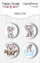 Set of 4pcs flair buttons for scrabooking "Puffy Fluffy Boy 1" #275