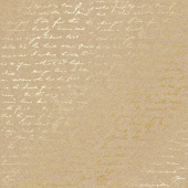 лист односторонней бумаги с фольгированием, дизайн golden text kraft, 30,5см х 30,5см