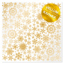 Pergamentblatt mit Goldfolie, Muster "Golden Snowflakes 29.7cm x 30.5cm