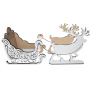 Desktop Arrangement (Blank) - "Sleigh with Stars and Deer"