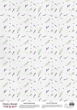 Deco vellum colored sheet Lavender sprigs, A3 (11,7" х 16,5")