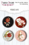 Set of 4pcs flair buttons for scrabooking Miracle flowers #572