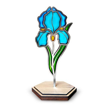 Art Stained Glass Kit "Tender Iris", for painting by numbers