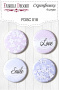 Set of 4pcs flair buttons for scrabooking #018