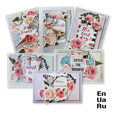 diy kit for making 6 greeting cards "catch the moment", 10 cm x 15 cm
