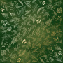 Einseitig bedruckter Papierbogen mit Goldfolienprägung, Muster "Goldene Zweige, Farbe Grün Aquarell"