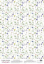 Arkusz kalki z nadrukiem, Deco Vellum, format A3 (11,7" х 16,5"), "Summer meadow Kwiaty dzwonków"