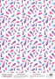 Деко веллум (лист кальки с рисунком) Перья разноцветные, А3 (29,7см х 42см)
