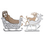 Desktop Arrangement (Blank) - "Sleigh with Curls and Deer"