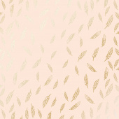 лист односторонней бумаги с фольгированием, дизайн golden feather beige, 30,5см х 30,5см