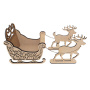 Desktop Arrangement (Blank) - "Sleigh with Curls and Deer"