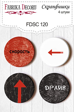 Set of 4pcs flair buttons for scrabooking #120