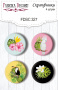 4er-Set Flair-Buttons zum Scrapbooking "Wild Tropics" #327