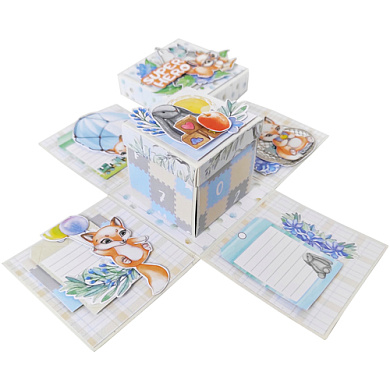 creative surprise explosion box funny fox boy&girl, diy kit #24