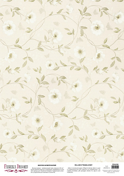 Arkusz kalki z nadrukiem, Deco Vellum, format A3 (11,7" х 16,5"), "Pastelowe kwiaty"